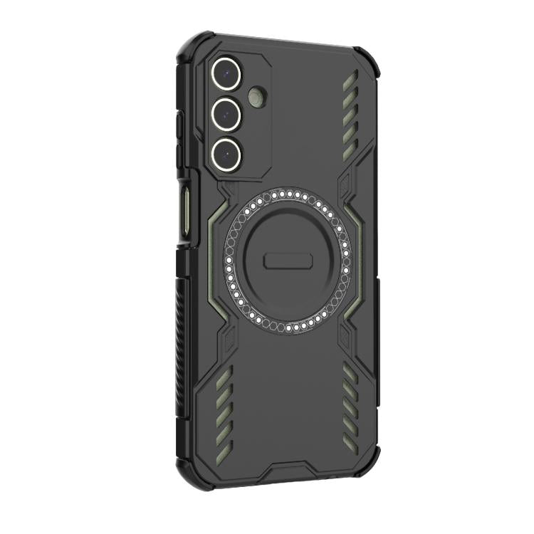 For Samsung Galaxy A15 5G Butterfly Armor MagSafe Magnetic Ring Shockproof Phone Case