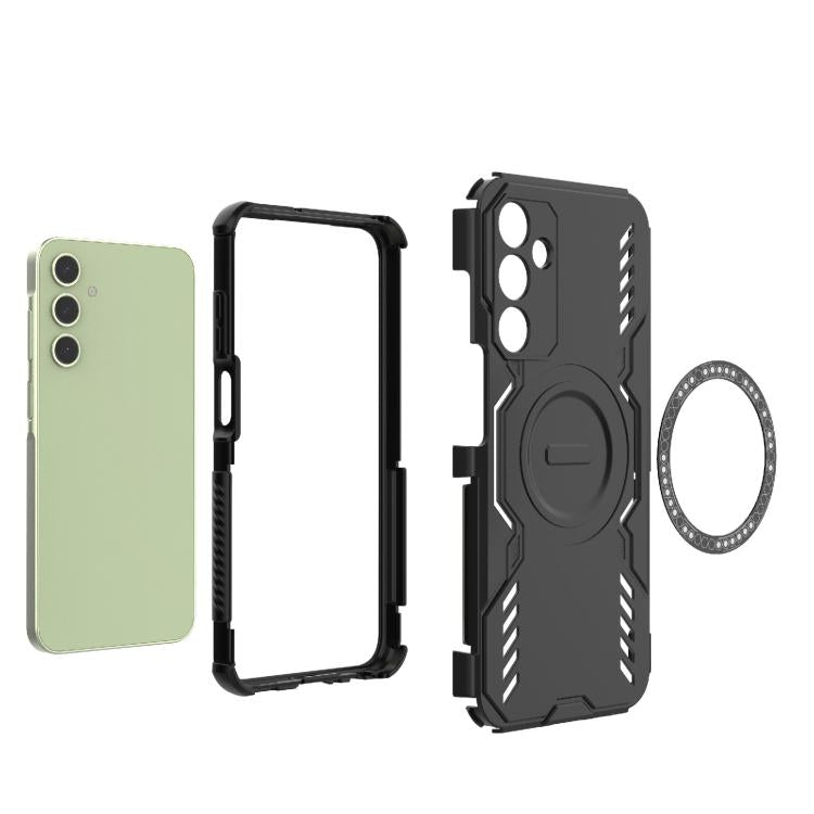 For Samsung Galaxy A25 5G Butterfly Armor MagSafe Magnetic Ring Shockproof Phone Case
