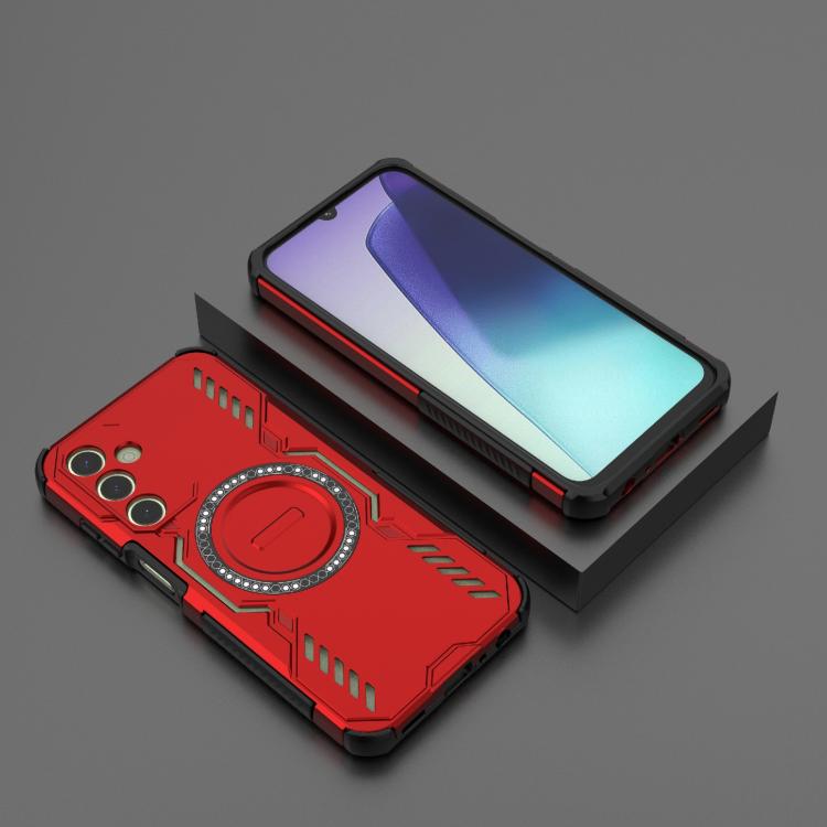For Samsung Galaxy A25 5G Butterfly Armor MagSafe Magnetic Ring Shockproof Phone Case