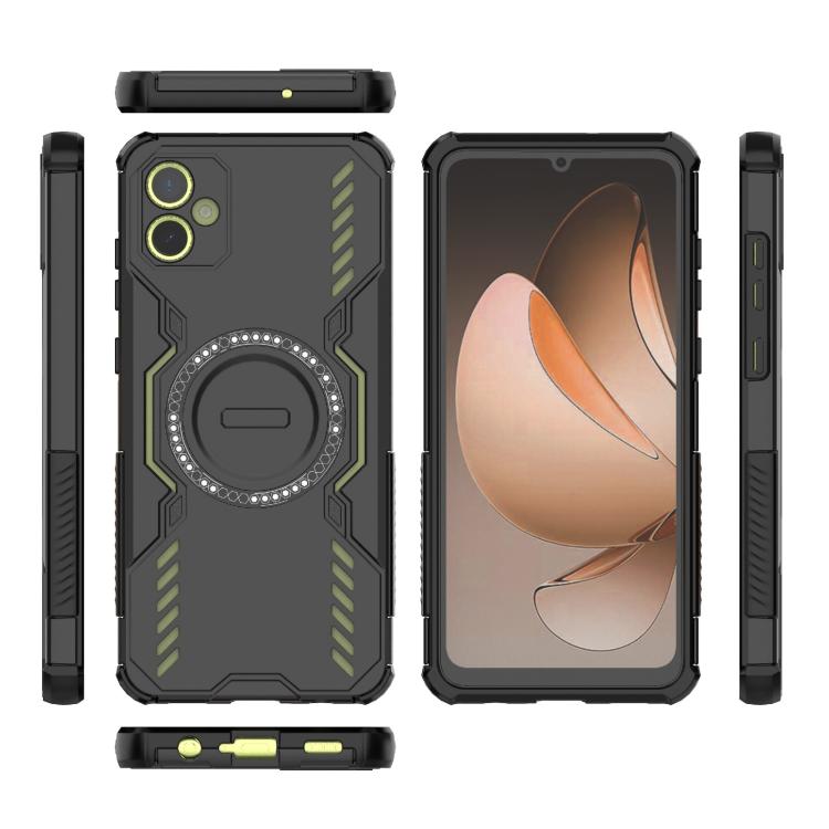 For Samsung Galaxy A05 4G Butterfly Armor MagSafe Magnetic Ring Shockproof Phone Case