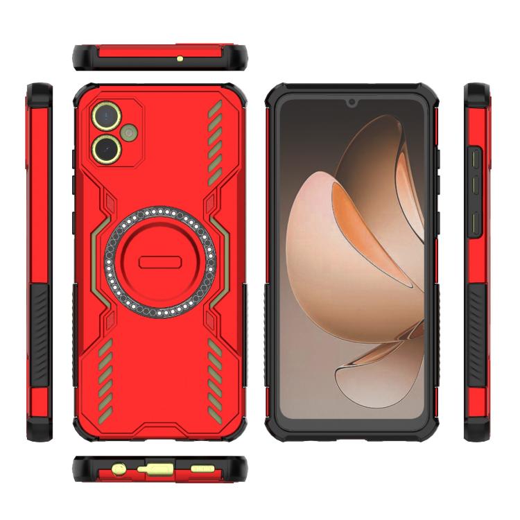 For Samsung Galaxy A05 4G Butterfly Armor MagSafe Magnetic Ring Shockproof Phone Case