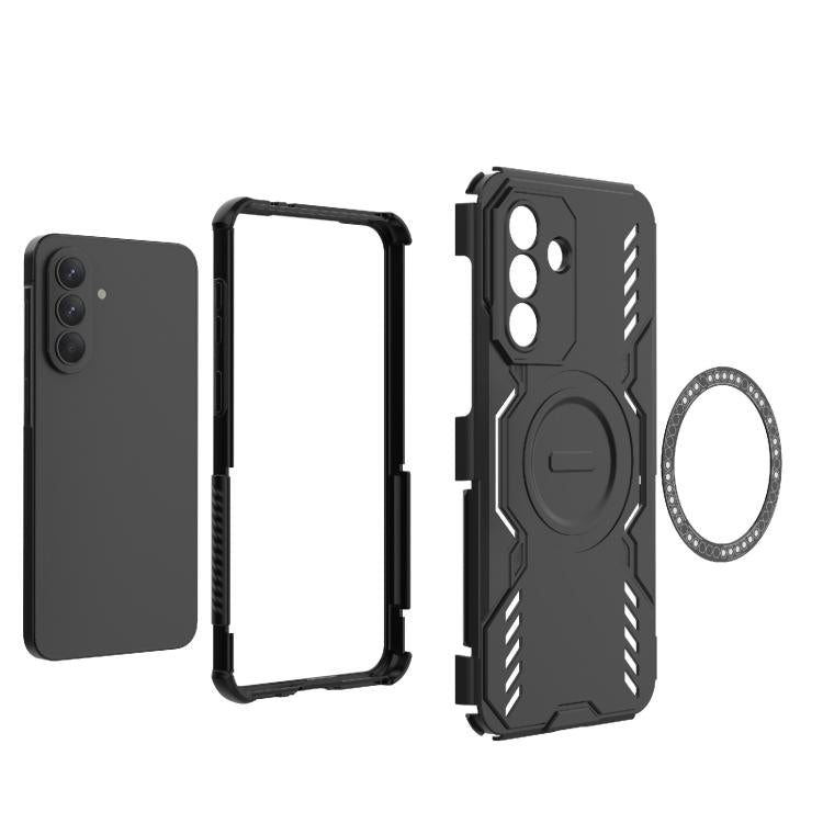 For Samsung Galaxy A37 5G Butterfly Armor MagSafe Magnetic Ring Shockproof Phone Case