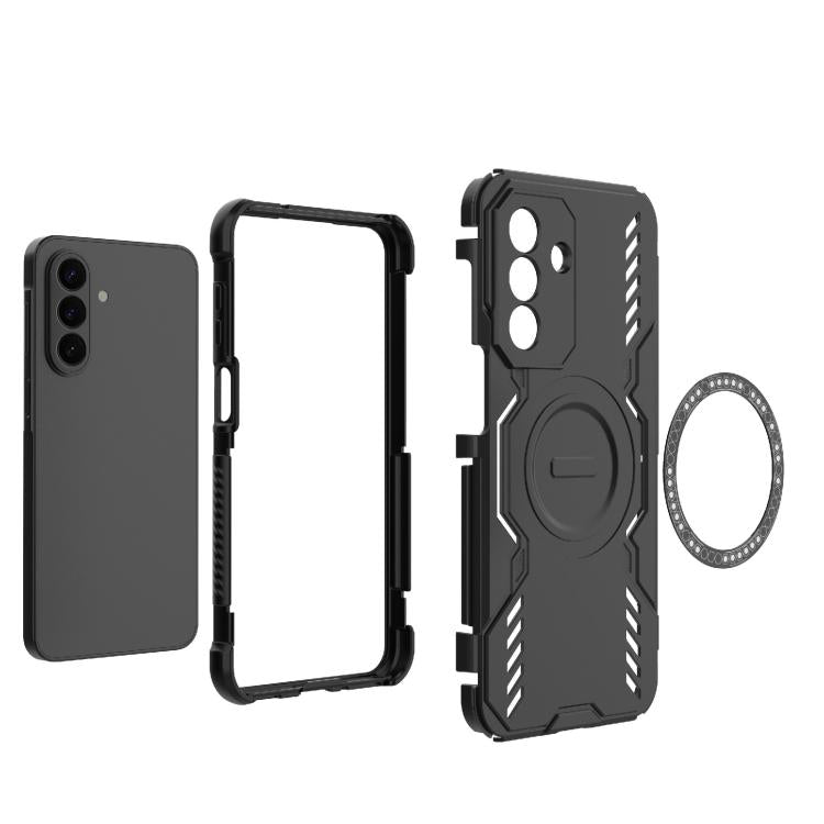 For Galaxy A27 5G Butterfly Armor MagSafe Magnetic Ring Shockproof Phone Case