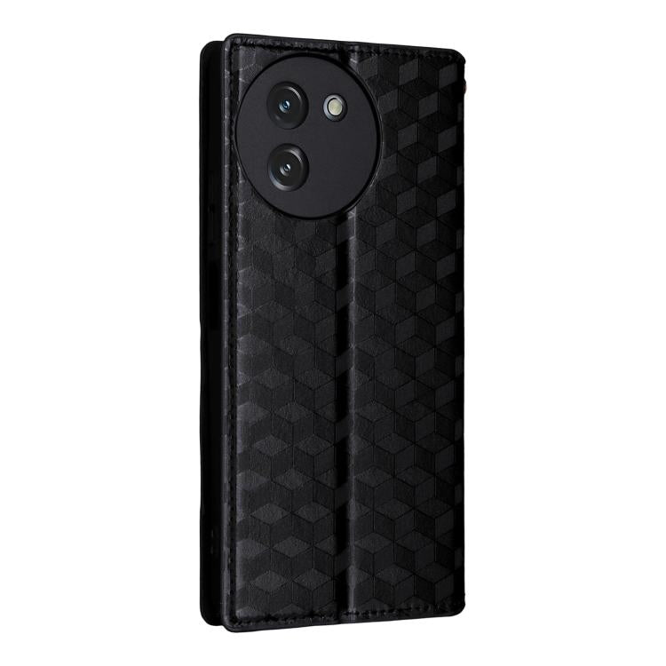 For Doogee Note 59 / Note 59 Pro Cubic Grid Texture Flip Leather Phone Case