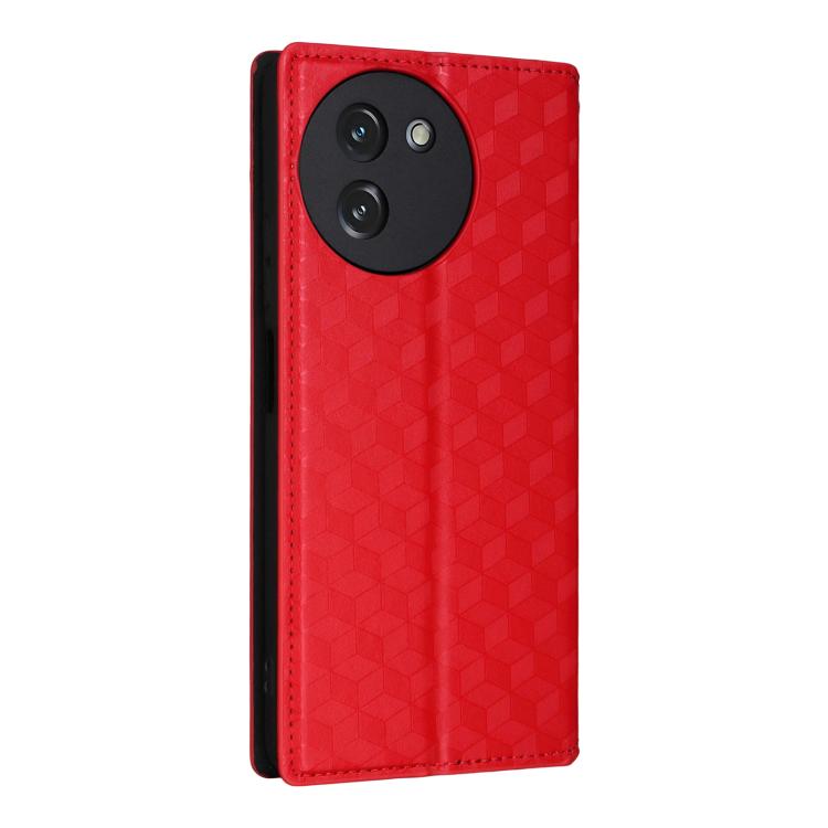 For Doogee Note 59 / Note 59 Pro Cubic Grid Texture Flip Leather Phone Case