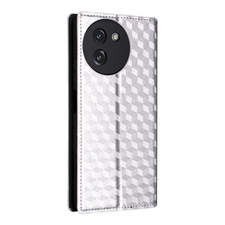 For Doogee Note 59 / Note 59 Pro Cubic Grid Texture Flip Leather Phone Case