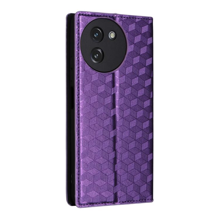 For Doogee Note 59 / Note 59 Pro Cubic Grid Texture Flip Leather Phone Case