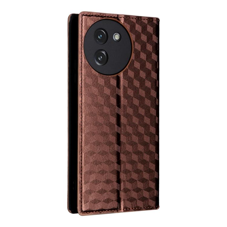 For Doogee Note 59 / Note 59 Pro Cubic Grid Texture Flip Leather Phone Case