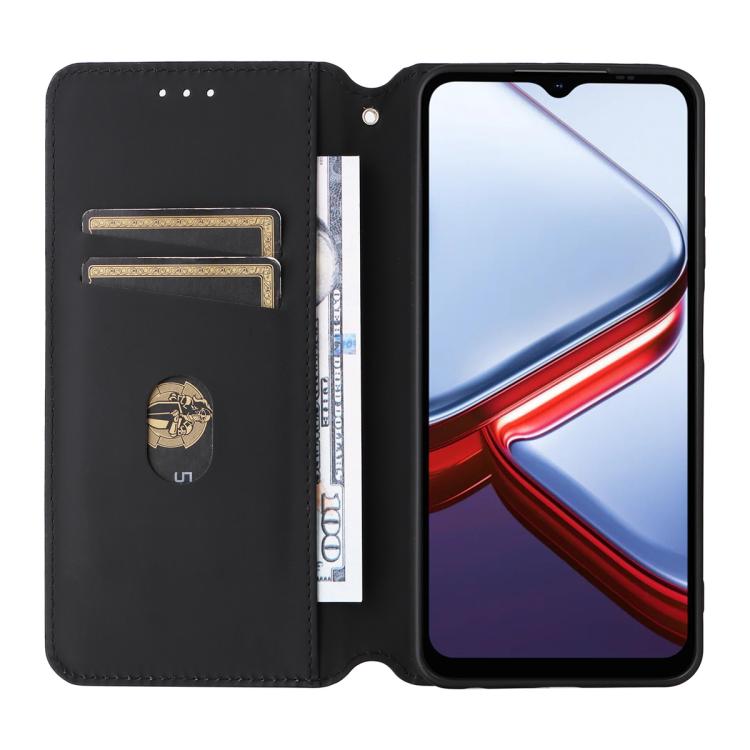 For Doogee Note 56X / Note 56X Pro Cubic Grid Texture Flip Leather Phone Case