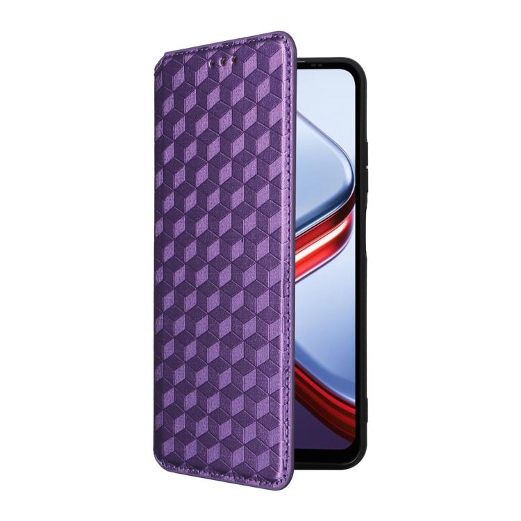 For Doogee Note 56X / Note 56X Pro Cubic Grid Texture Flip Leather Phone Case