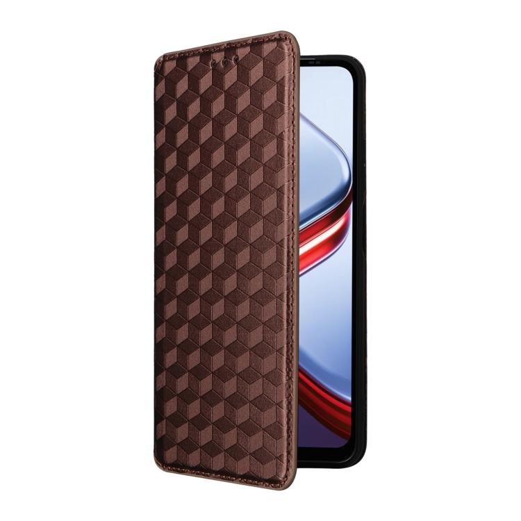 For Doogee Note 56X / Note 56X Pro Cubic Grid Texture Flip Leather Phone Case