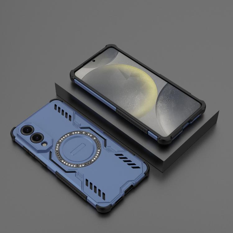 For Samsung Galaxy S25 Edge 5G Butterfly Armor MagSafe Magnetic Ring Shockproof Phone Case