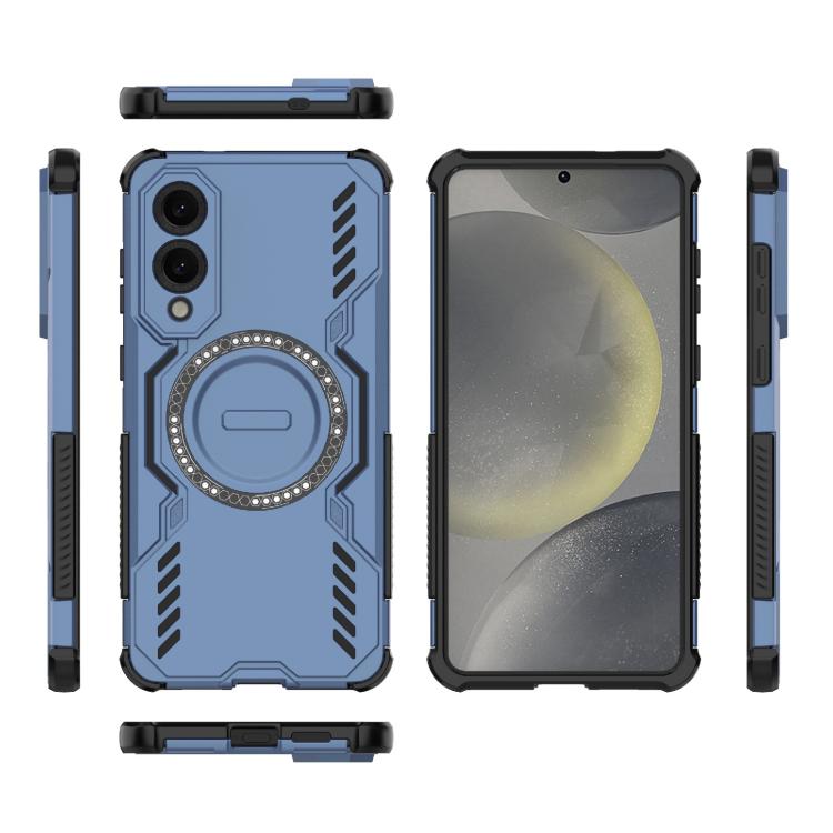 For Samsung Galaxy S25 Edge 5G Butterfly Armor MagSafe Magnetic Ring Shockproof Phone Case