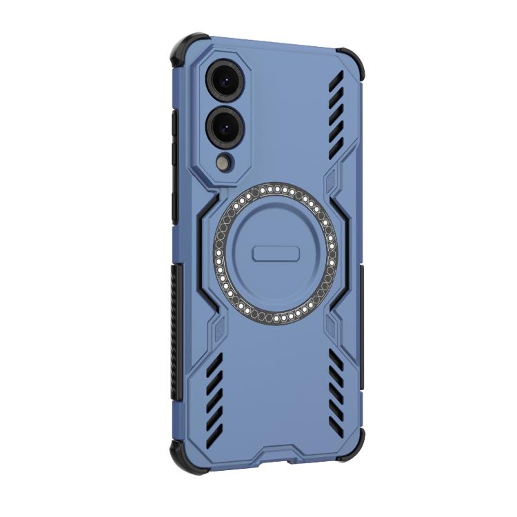 For Samsung Galaxy S25 Edge 5G Butterfly Armor MagSafe Magnetic Ring Shockproof Phone Case