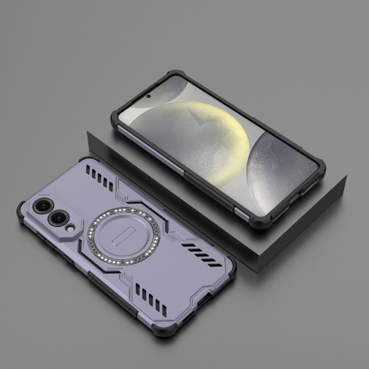 For Samsung Galaxy S25 Edge 5G Butterfly Armor MagSafe Magnetic Ring Shockproof Phone Case
