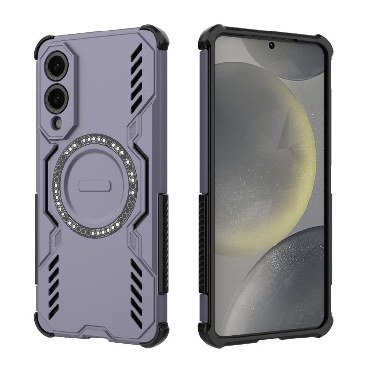 For Samsung Galaxy S25 Edge 5G Butterfly Armor MagSafe Magnetic Ring Shockproof Phone Case