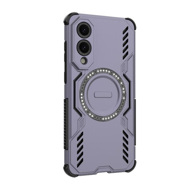 For Samsung Galaxy S25 Edge 5G Butterfly Armor MagSafe Magnetic Ring Shockproof Phone Case