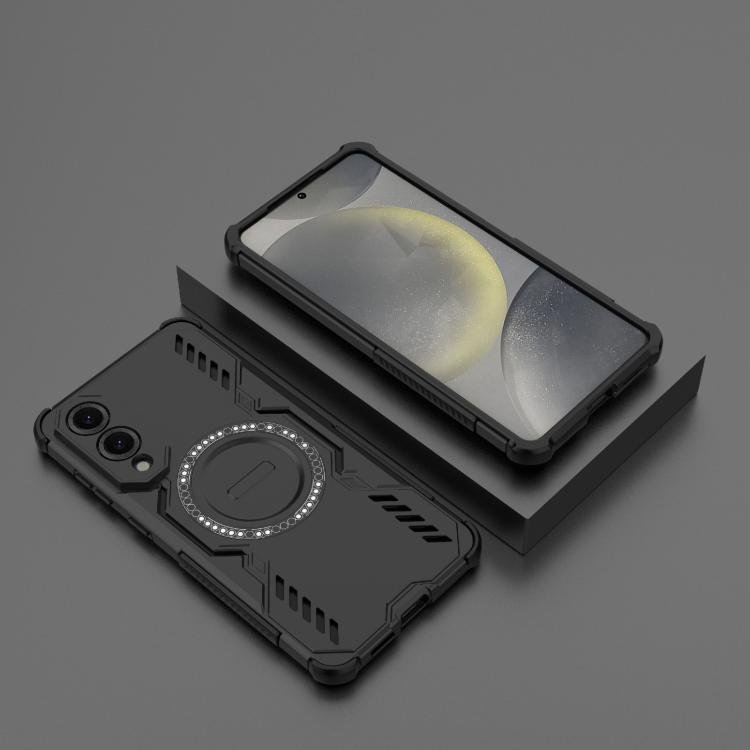 For Samsung Galaxy S25 Edge 5G Butterfly Armor MagSafe Magnetic Ring Shockproof Phone Case