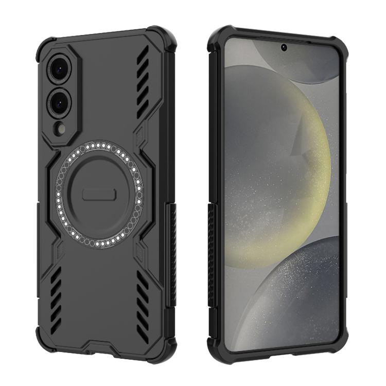 For Samsung Galaxy S25 Edge 5G Butterfly Armor MagSafe Magnetic Ring Shockproof Phone Case