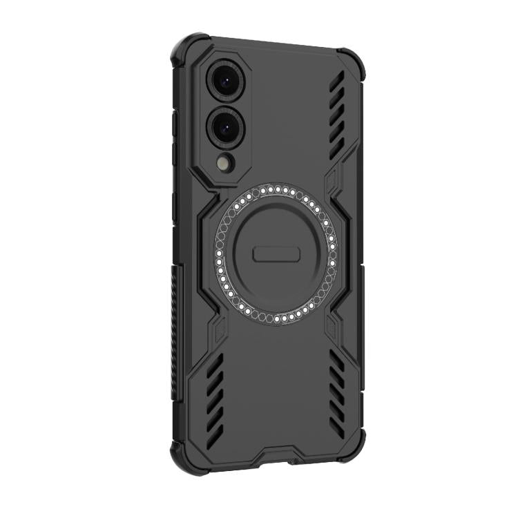 For Samsung Galaxy S25 Edge 5G Butterfly Armor MagSafe Magnetic Ring Shockproof Phone Case