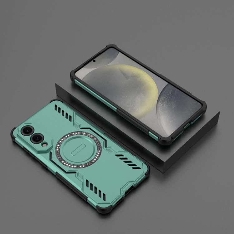 For Samsung Galaxy S25 Edge 5G Butterfly Armor MagSafe Magnetic Ring Shockproof Phone Case