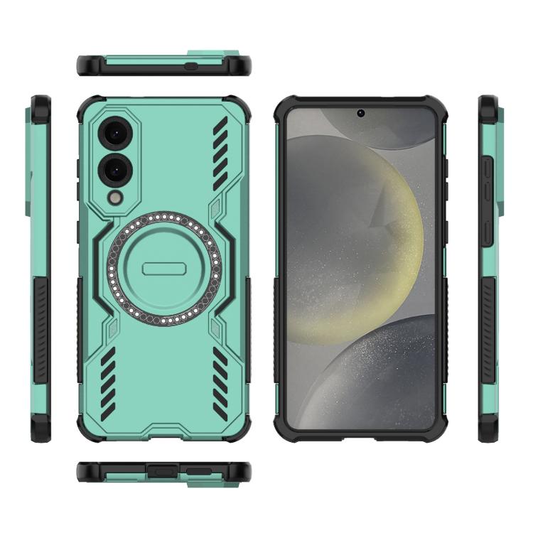 For Samsung Galaxy S25 Edge 5G Butterfly Armor MagSafe Magnetic Ring Shockproof Phone Case