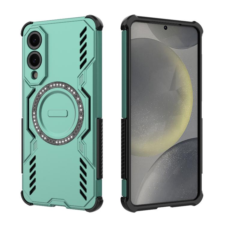 For Samsung Galaxy S25 Edge 5G Butterfly Armor MagSafe Magnetic Ring Shockproof Phone Case