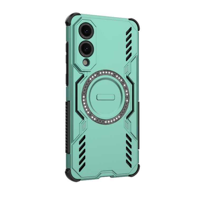 For Samsung Galaxy S25 Edge 5G Butterfly Armor MagSafe Magnetic Ring Shockproof Phone Case
