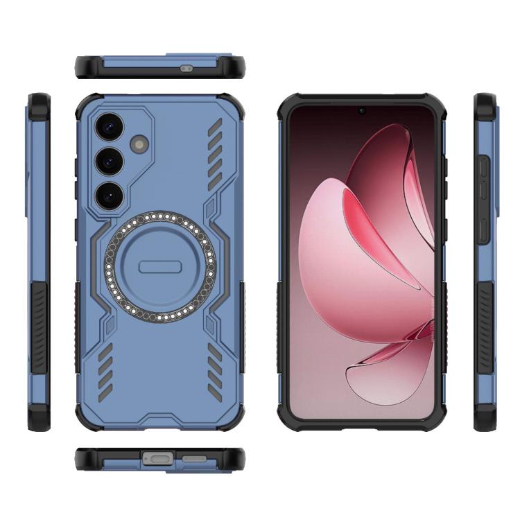For Samsung Galaxy S25+ 5G Butterfly Armor MagSafe Magnetic Ring Shockproof Phone Case