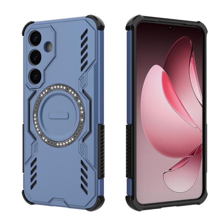 For Samsung Galaxy S25+ 5G Butterfly Armor MagSafe Magnetic Ring Shockproof Phone Case