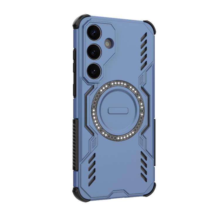 For Samsung Galaxy S25+ 5G Butterfly Armor MagSafe Magnetic Ring Shockproof Phone Case