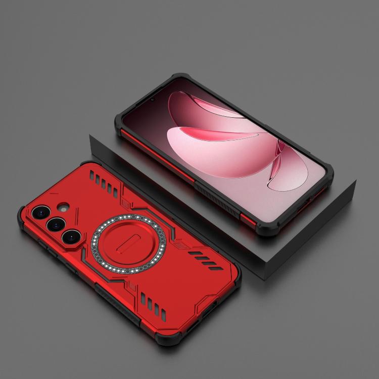 For Samsung Galaxy S25+ 5G Butterfly Armor MagSafe Magnetic Ring Shockproof Phone Case