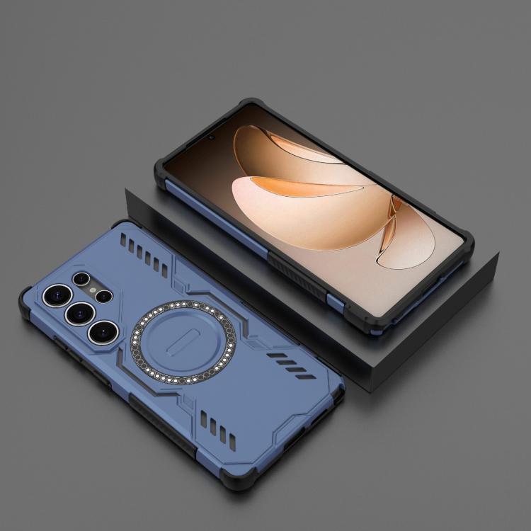 For Samsung Galaxy S25 Ultra 5G Butterfly Armor MagSafe Magnetic Ring Shockproof Phone Case