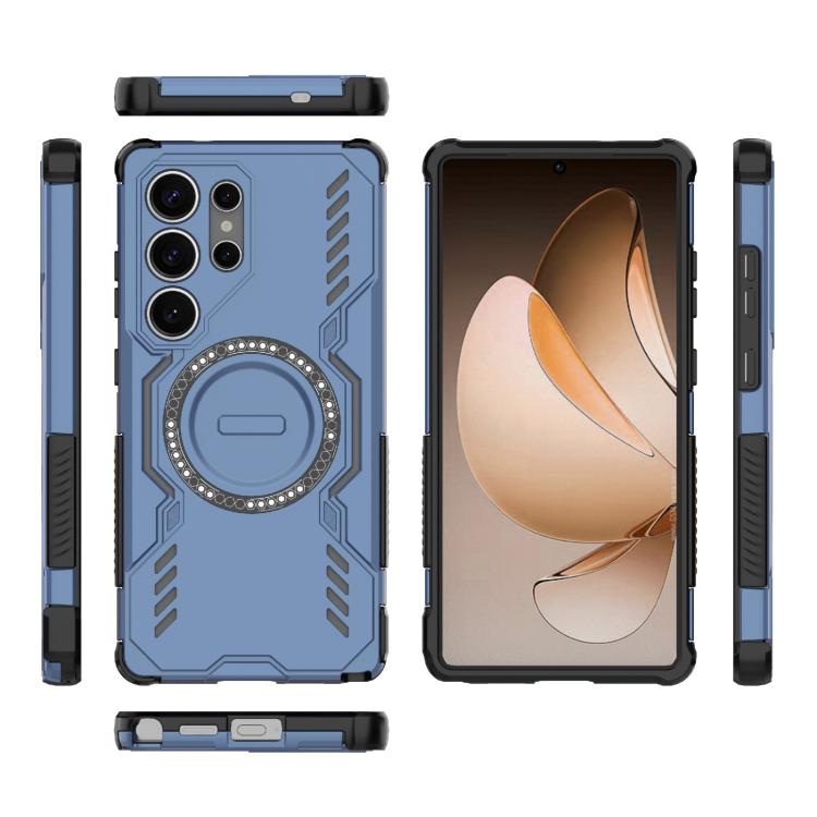 For Samsung Galaxy S25 Ultra 5G Butterfly Armor MagSafe Magnetic Ring Shockproof Phone Case