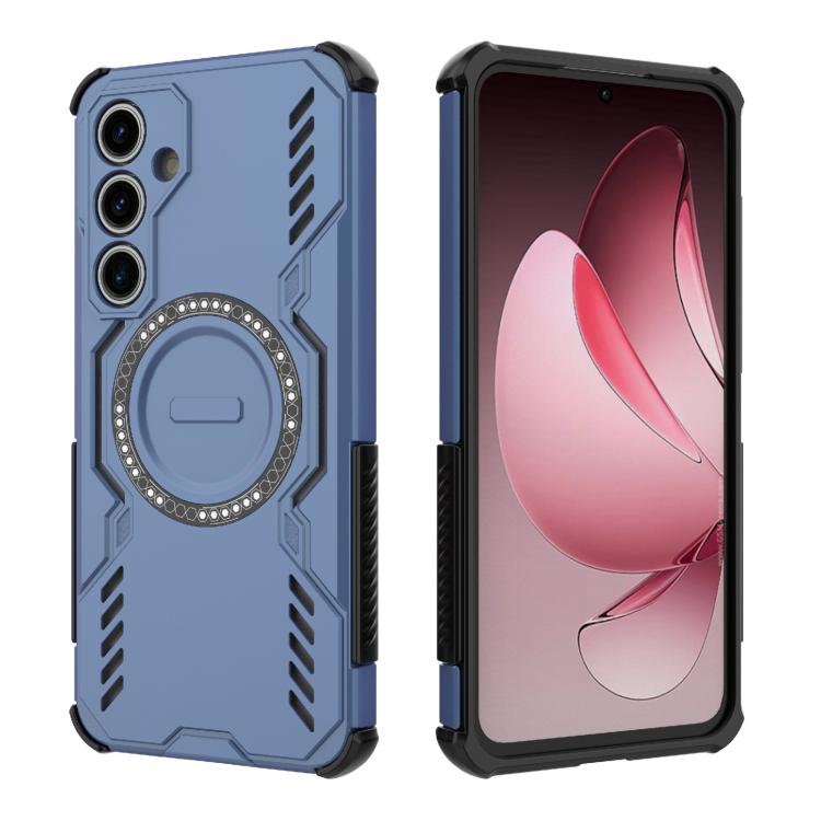For Samsung Galaxy S24 FE 5G Butterfly Armor MagSafe Magnetic Ring Shockproof Phone Case