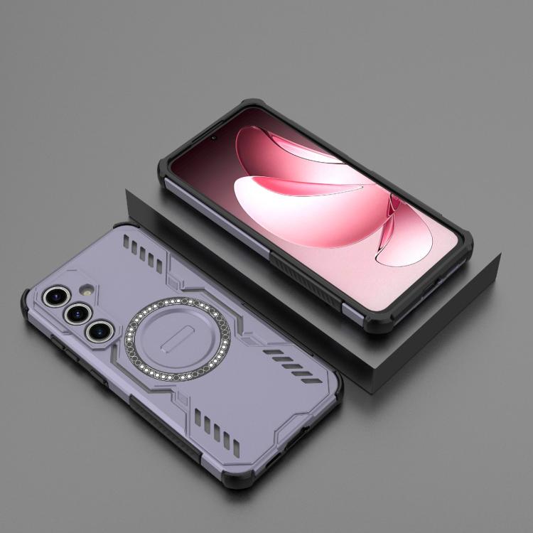For Samsung Galaxy S24 FE 5G Butterfly Armor MagSafe Magnetic Ring Shockproof Phone Case