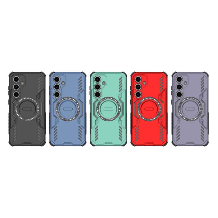 For Samsung Galaxy S24 FE 5G Butterfly Armor MagSafe Magnetic Ring Shockproof Phone Case