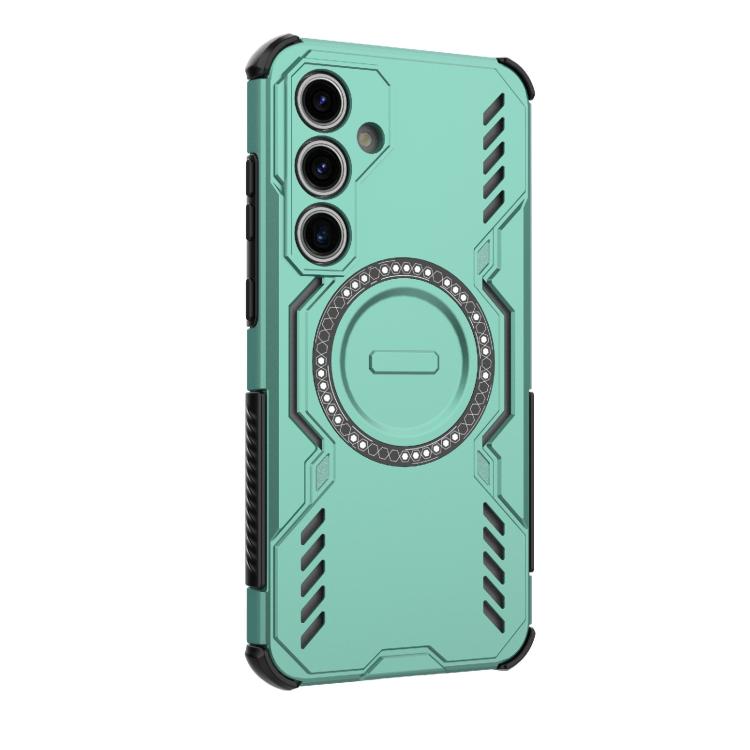For Samsung Galaxy S24 FE 5G Butterfly Armor MagSafe Magnetic Ring Shockproof Phone Case