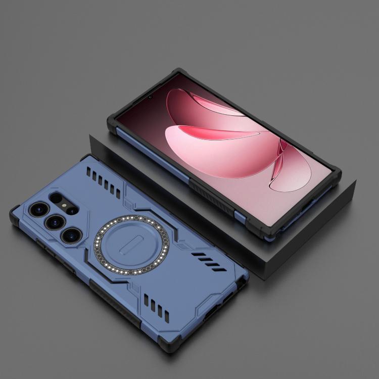 For Samsung Galaxy S23 Ultra 5G Butterfly Armor MagSafe Magnetic Ring Shockproof Phone Case