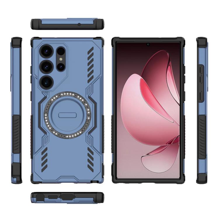 For Samsung Galaxy S23 Ultra 5G Butterfly Armor MagSafe Magnetic Ring Shockproof Phone Case