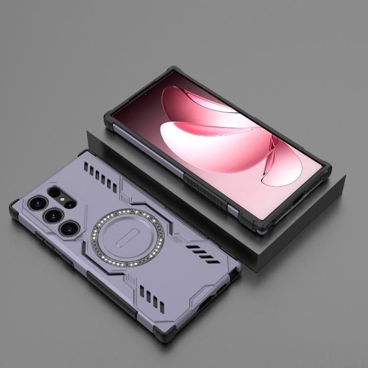 For Samsung Galaxy S23 Ultra 5G Butterfly Armor MagSafe Magnetic Ring Shockproof Phone Case