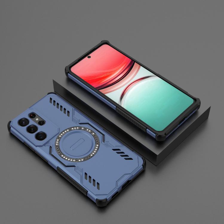 For Samsung Galaxy S21 Ultra 5G Butterfly Armor MagSafe Magnetic Ring Shockproof Phone Case