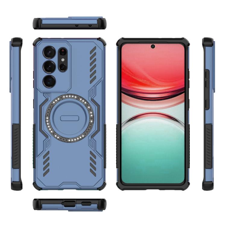 For Samsung Galaxy S21 Ultra 5G Butterfly Armor MagSafe Magnetic Ring Shockproof Phone Case