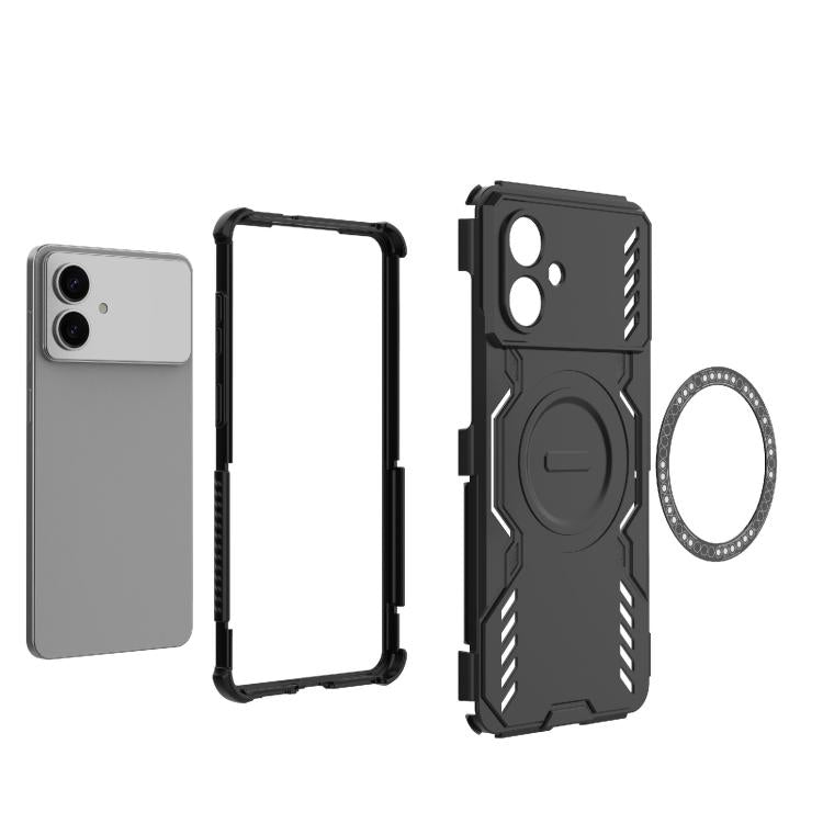 For Samsung Galaxy S26 Edge 5G Butterfly Armor MagSafe Magnetic Ring Shockproof Phone Case