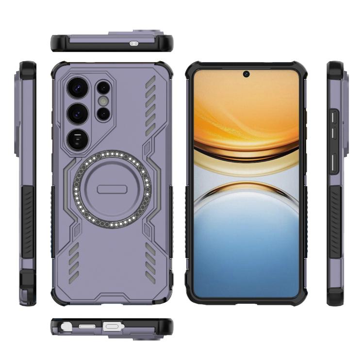 For Samsung Galaxy S26 Ultra 5G Butterfly Armor MagSafe Magnetic Ring Shockproof Phone Case