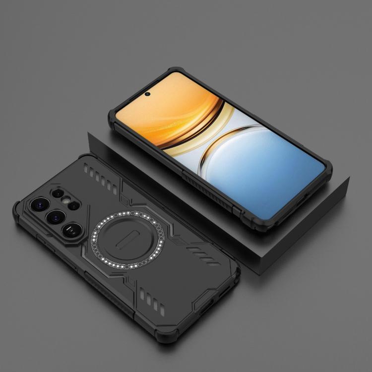 For Samsung Galaxy S26 Ultra 5G Butterfly Armor MagSafe Magnetic Ring Shockproof Phone Case
