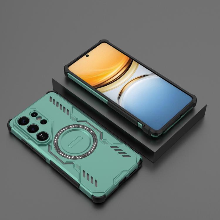 For Samsung Galaxy S26 Ultra 5G Butterfly Armor MagSafe Magnetic Ring Shockproof Phone Case