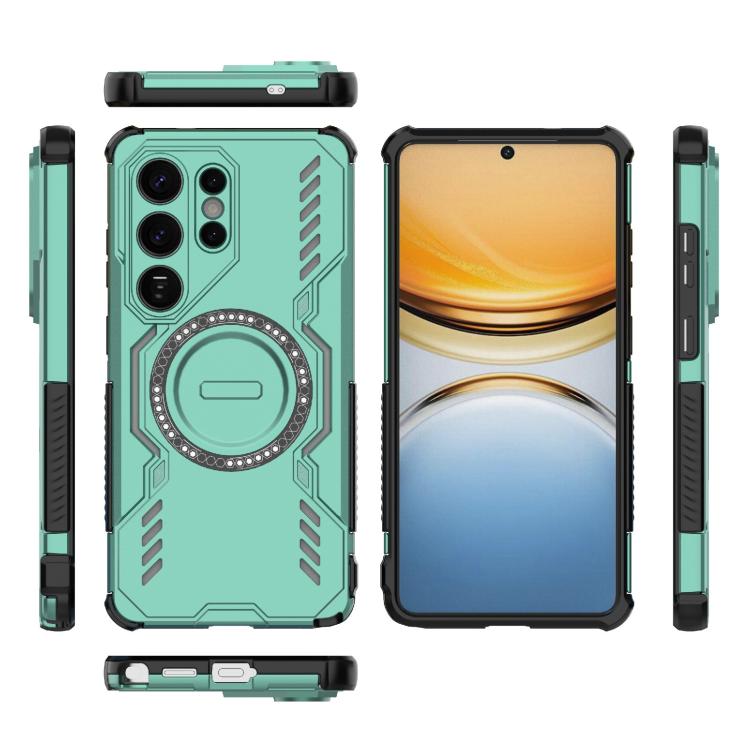 For Samsung Galaxy S26 Ultra 5G Butterfly Armor MagSafe Magnetic Ring Shockproof Phone Case