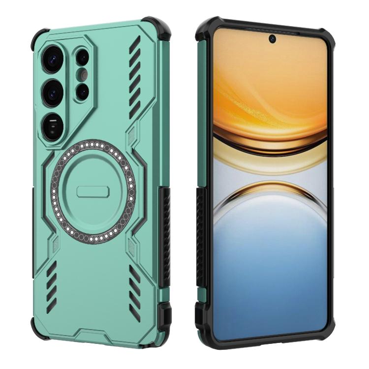 For Samsung Galaxy S26 Ultra 5G Butterfly Armor MagSafe Magnetic Ring Shockproof Phone Case