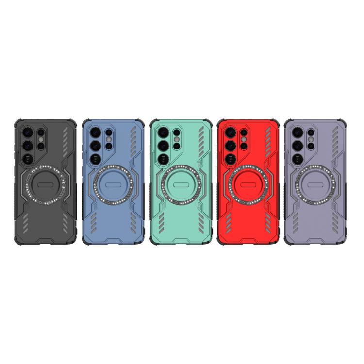For Samsung Galaxy S26 Ultra 5G Butterfly Armor MagSafe Magnetic Ring Shockproof Phone Case